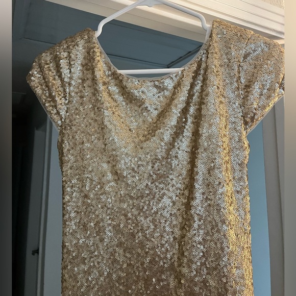 Revelry Gold Sequin Scoop Back Gown, size 2 - Picture 5 of 5
